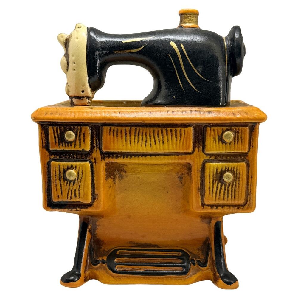 Inarco Japan E-4004 Sewing Machine Ceramic Planter MCM Novelty Vintage